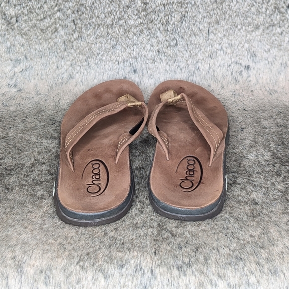 Chaco Classic Leather Thong Flip Flop Sandal Brown Women's 7 - Picture 5 of 11